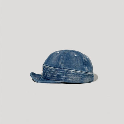 Retro Denim Flip Hat Beret Casual Cap Adjustable Hat