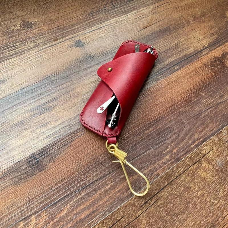 Retro Tanned Leather Glasses Case