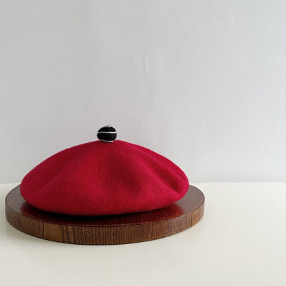 Retro Wool Beret Knitted Painter Hat