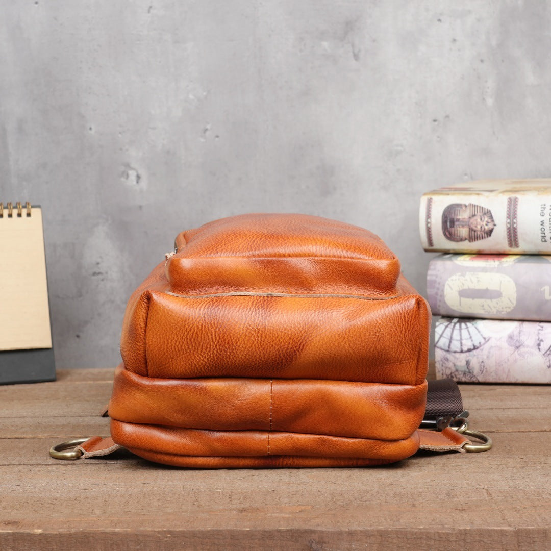 Retro Handmade Leather Chest Bag Crossbody Bag