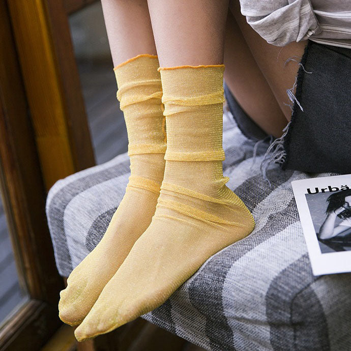 Retro Silk Stockings Lady Socks