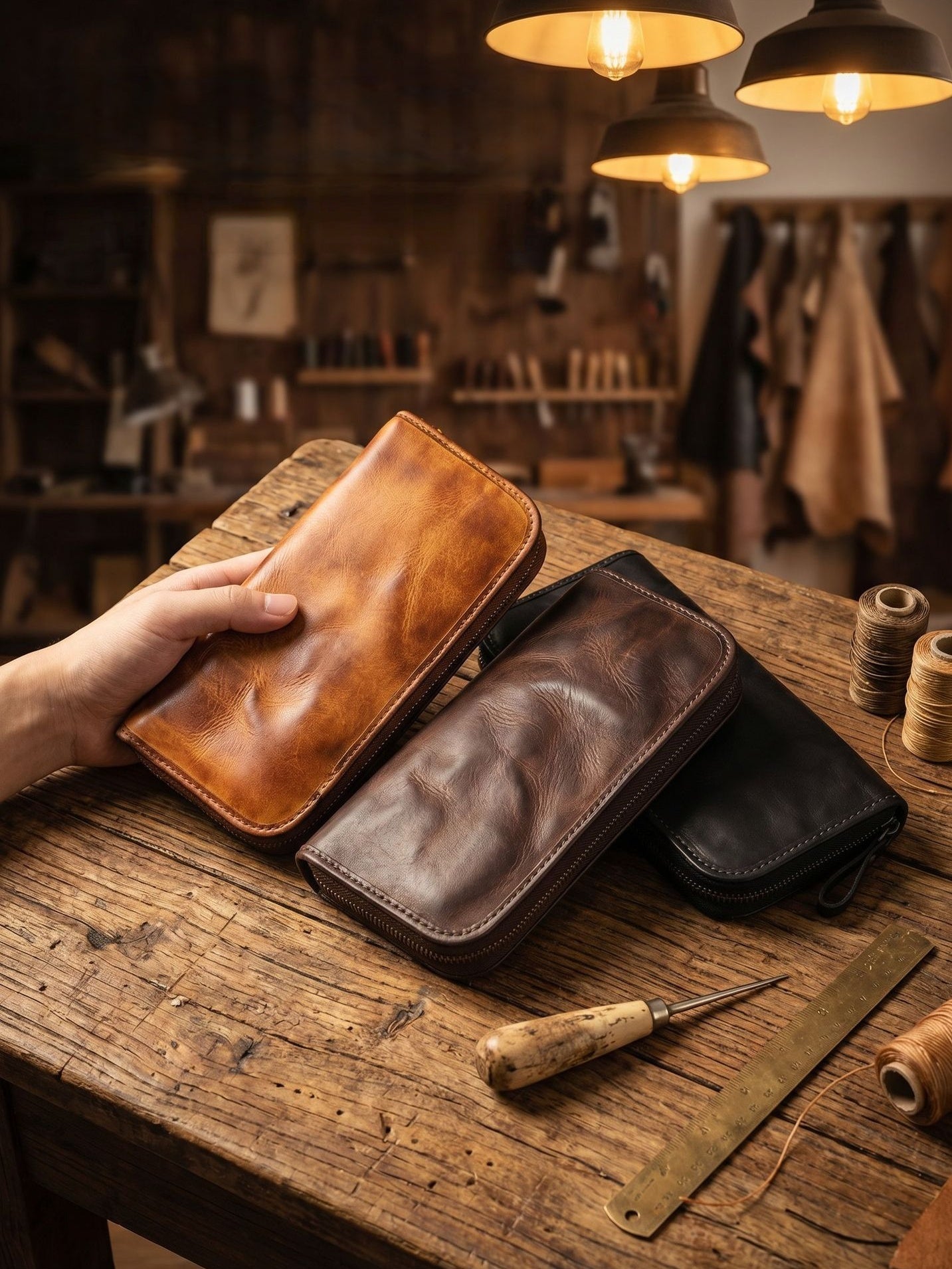 Retro Handmade Leather Wallet Multi-card Slots Wallet