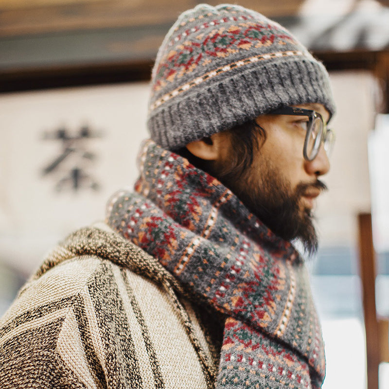 Retro Couple Warm Soft Knitted Hat and Scarf