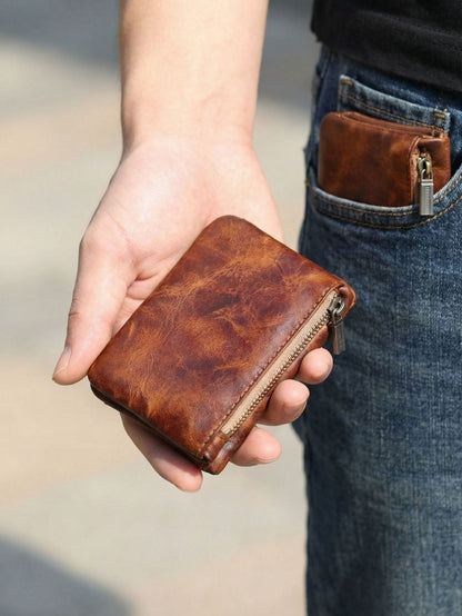 Retro Leather Handmade Short Wallets