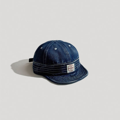 Retro Denim Flip Hat Beret Casual Cap Adjustable Hat