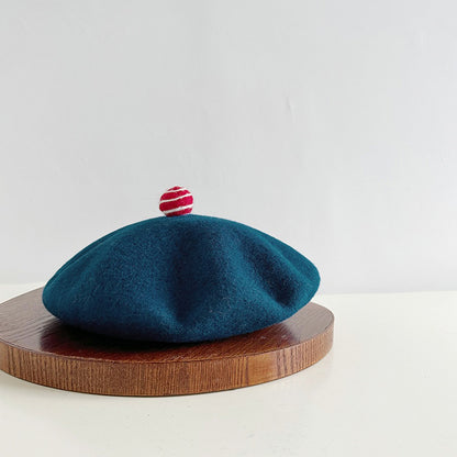 Retro Wool Beret Knitted Painter Hat