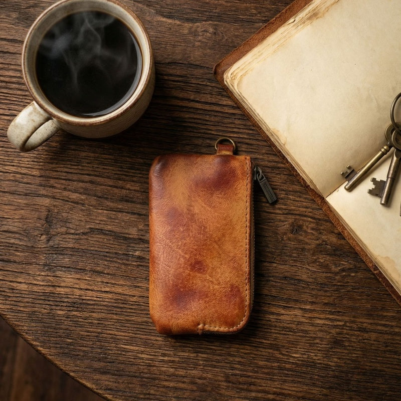 Vintage Leather Handmade Card Wallet