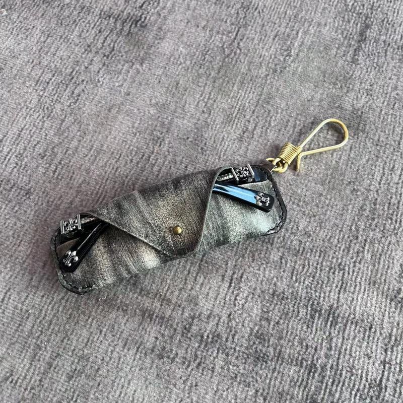 Retro Tanned Leather Glasses Case