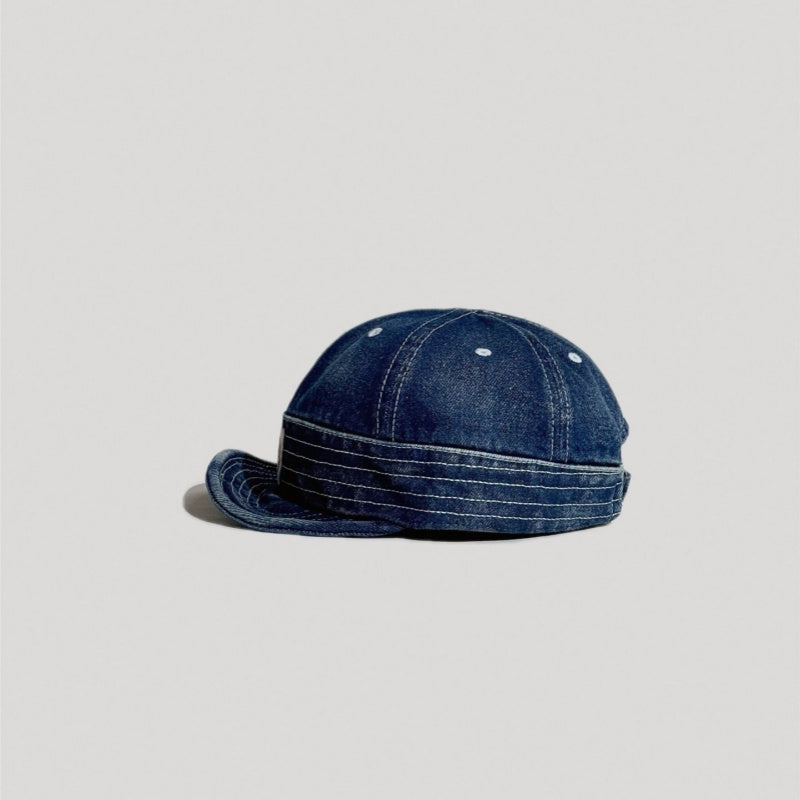 Retro Denim Flip Hat Beret Casual Cap Adjustable Hat