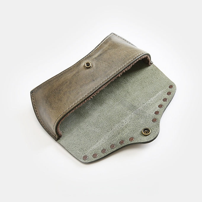 Retro Handmade Leather Glasses Case