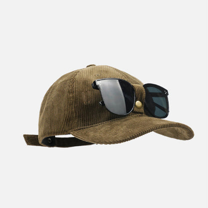 Retro Glasses Storage Flip Hat Beret Casual Cap Adjustable Hat