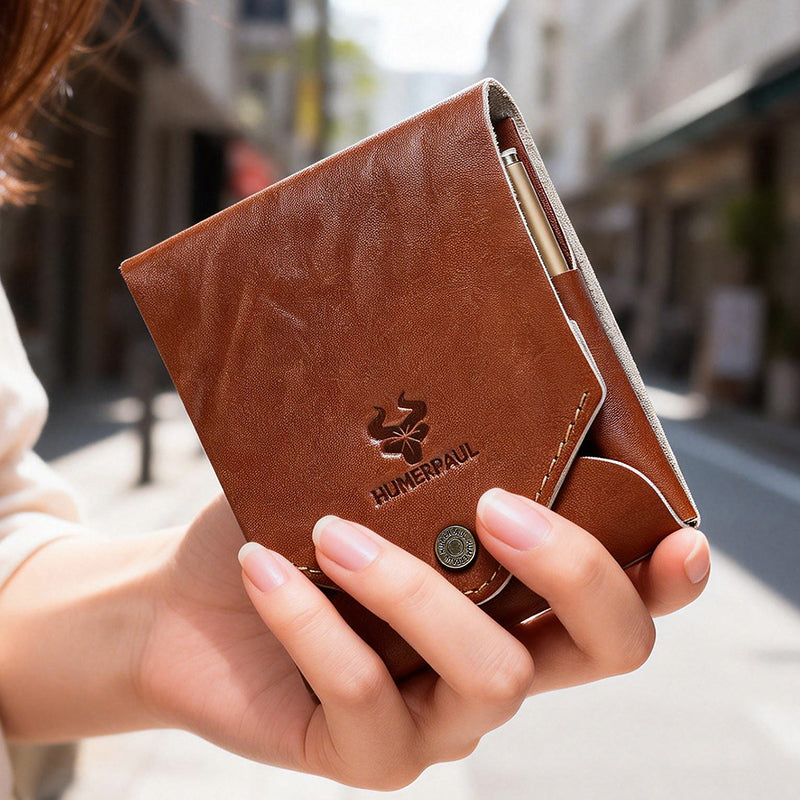 Retro Leather Multifunctional Compact Wallet