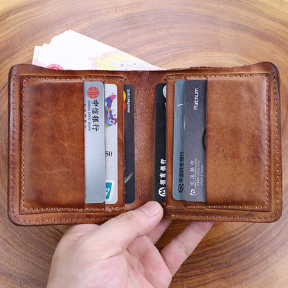 Retro Handmade Leather Card Wallets