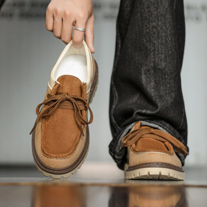 Retro Suede Lace-up Warm Shoes