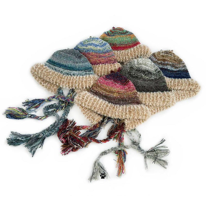 Retro Colorful Striped Knitted Hat