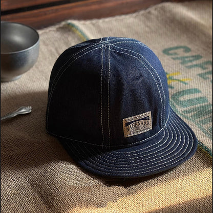 Retro Denim Flip Hat Beret Casual Cap Adjustable Hat