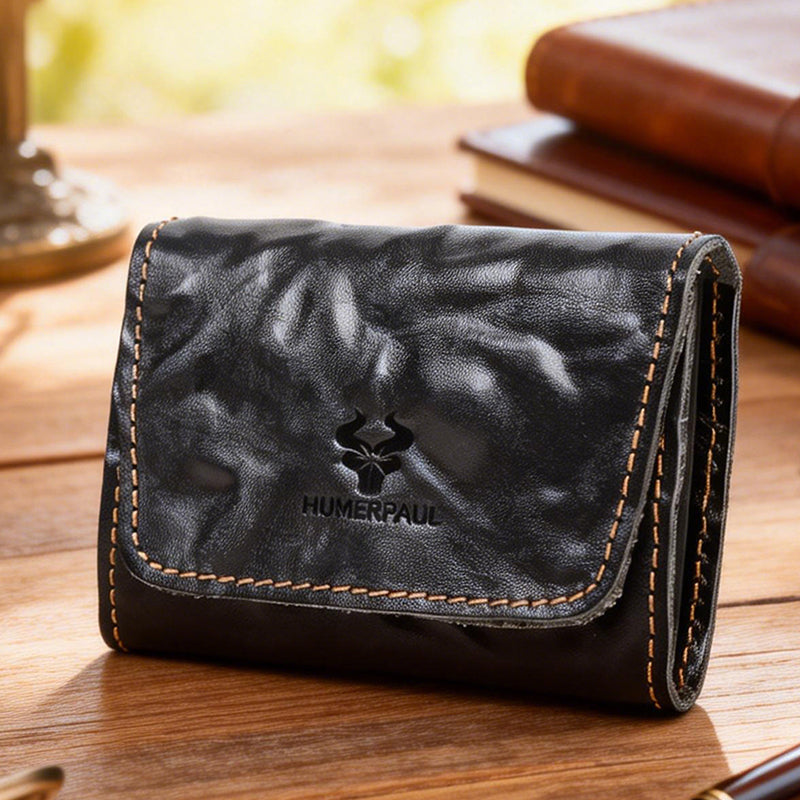 Vintage Leather Handmade Card Wallet