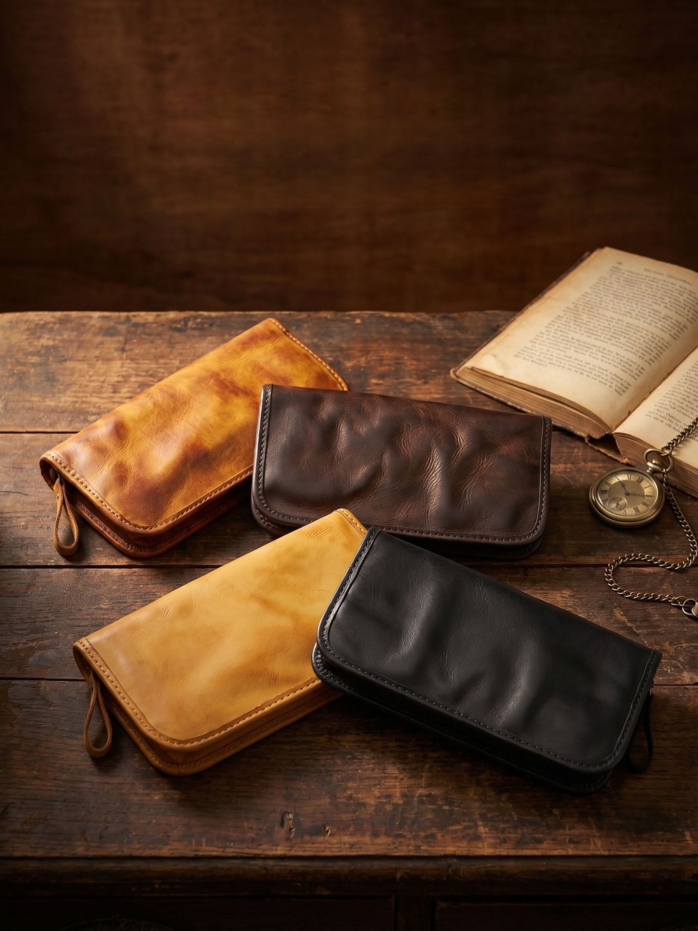 Retro Handmade Leather Wallet Multi-card Slots Wallet