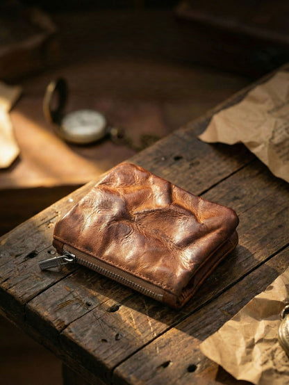 Retro Leather Handmade Short Wallets