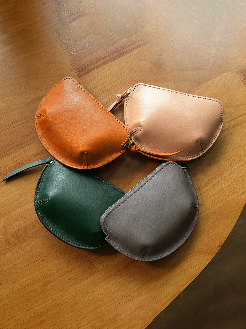 Retro Leather Coin Purse Zipper Wallet