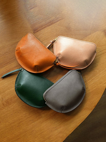 Retro Leather Coin Purse Zipper Wallet