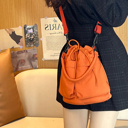 Retro Multi-pocket Colorful Mini Backpack Shoulder Bag