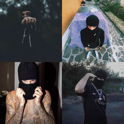 Vintage Winter Wool Knitted Beanie Adjustable Hat