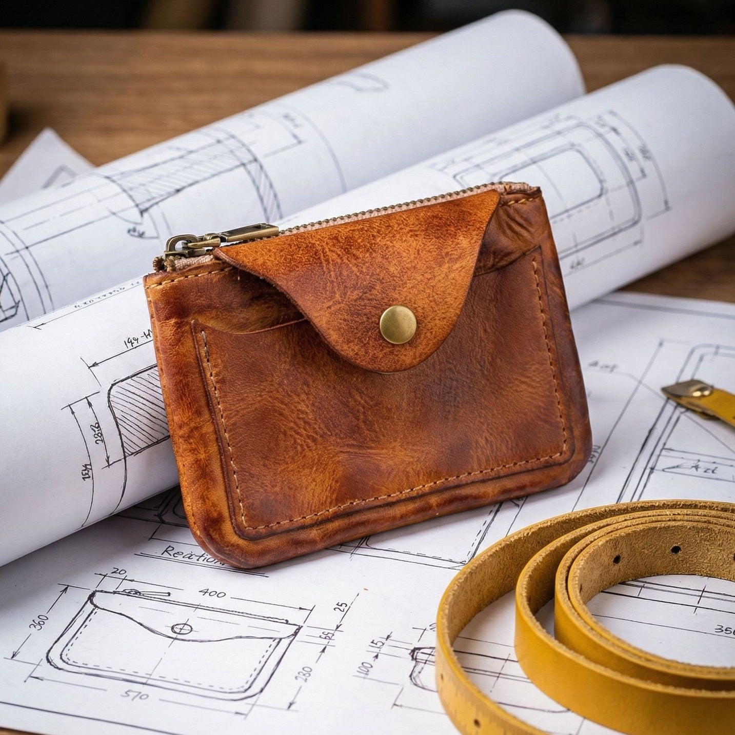Vintage Leather Handmade Card Wallet