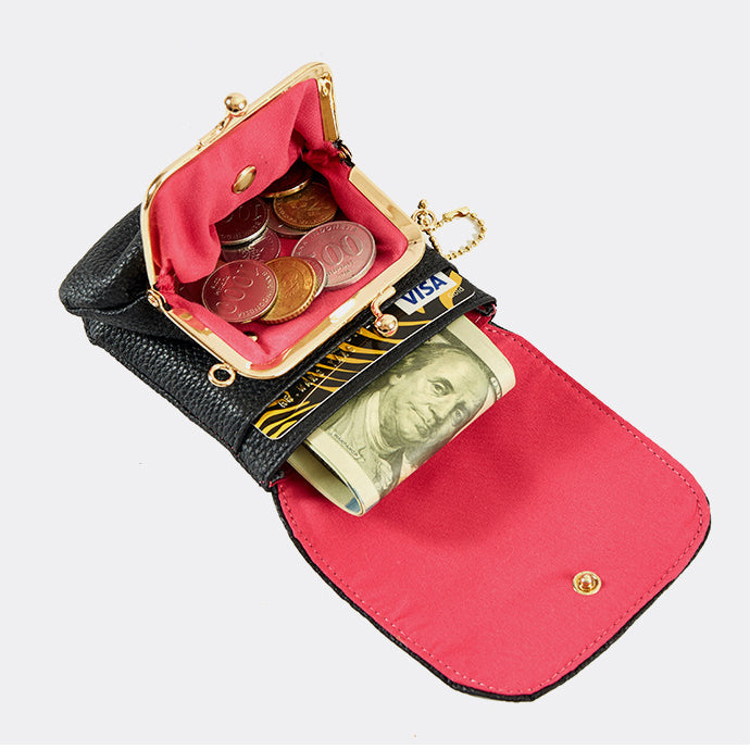 Retro Leather Chain Coin Purse