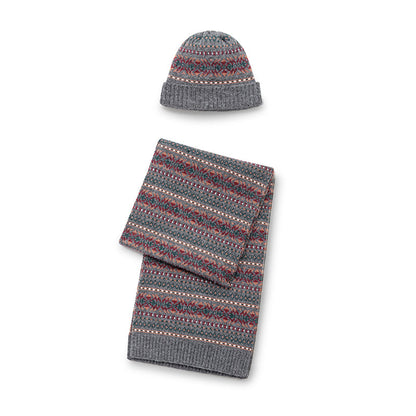 Retro Couple Warm Soft Knitted Hat and Scarf