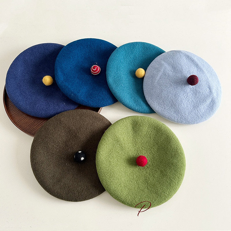 Retro Wool Beret Knitted Painter Hat