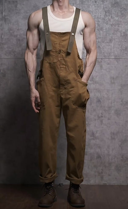 Vintage Casual Work Style Overalls