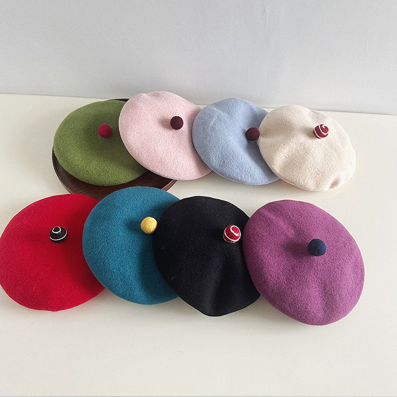 Retro Wool Beret Knitted Painter Hat