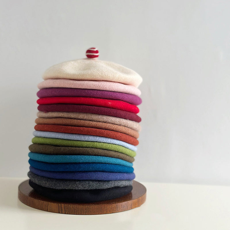 Retro Wool Beret Knitted Painter Hat