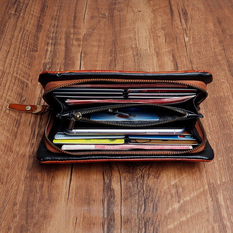 Vintage Handmade Genuine Leather Wallet Multi-card Slots Wallet
