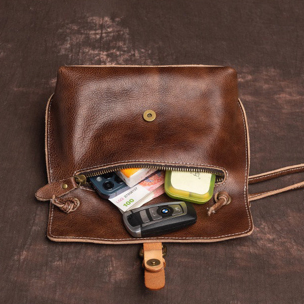 Retro Handmade Leather Crossbody Bag