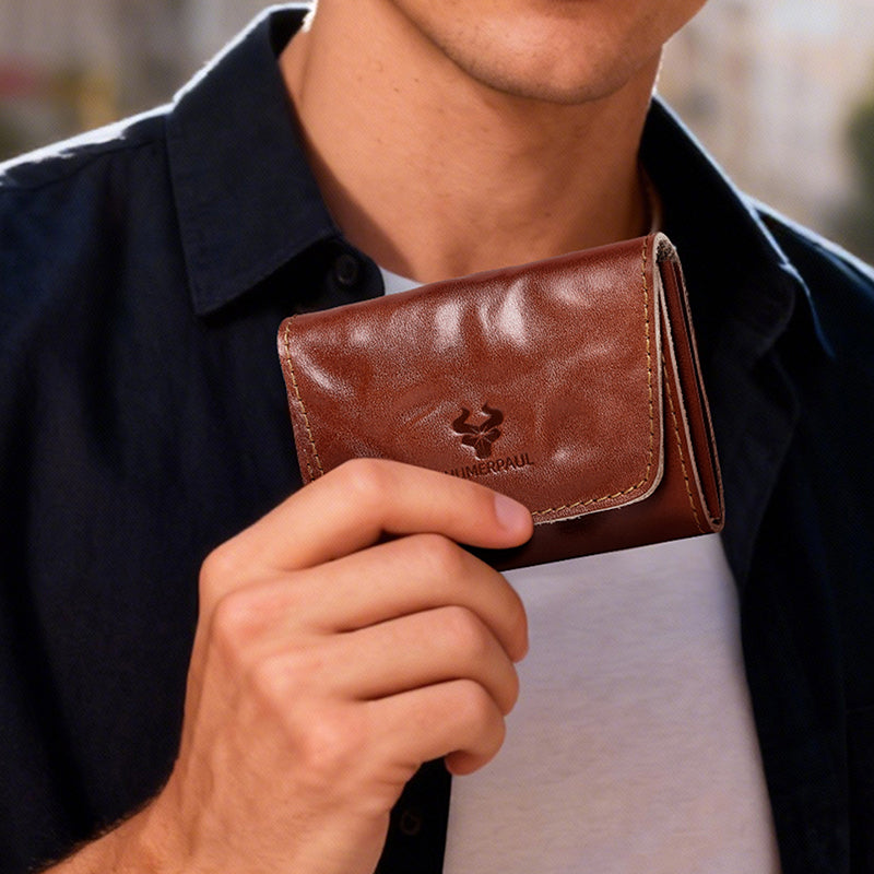 Vintage Leather Handmade Card Wallet