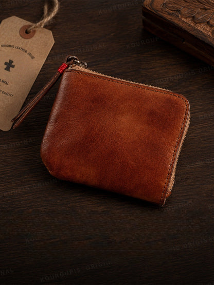 Vintage Zipper Cards Holder Coin Wallet