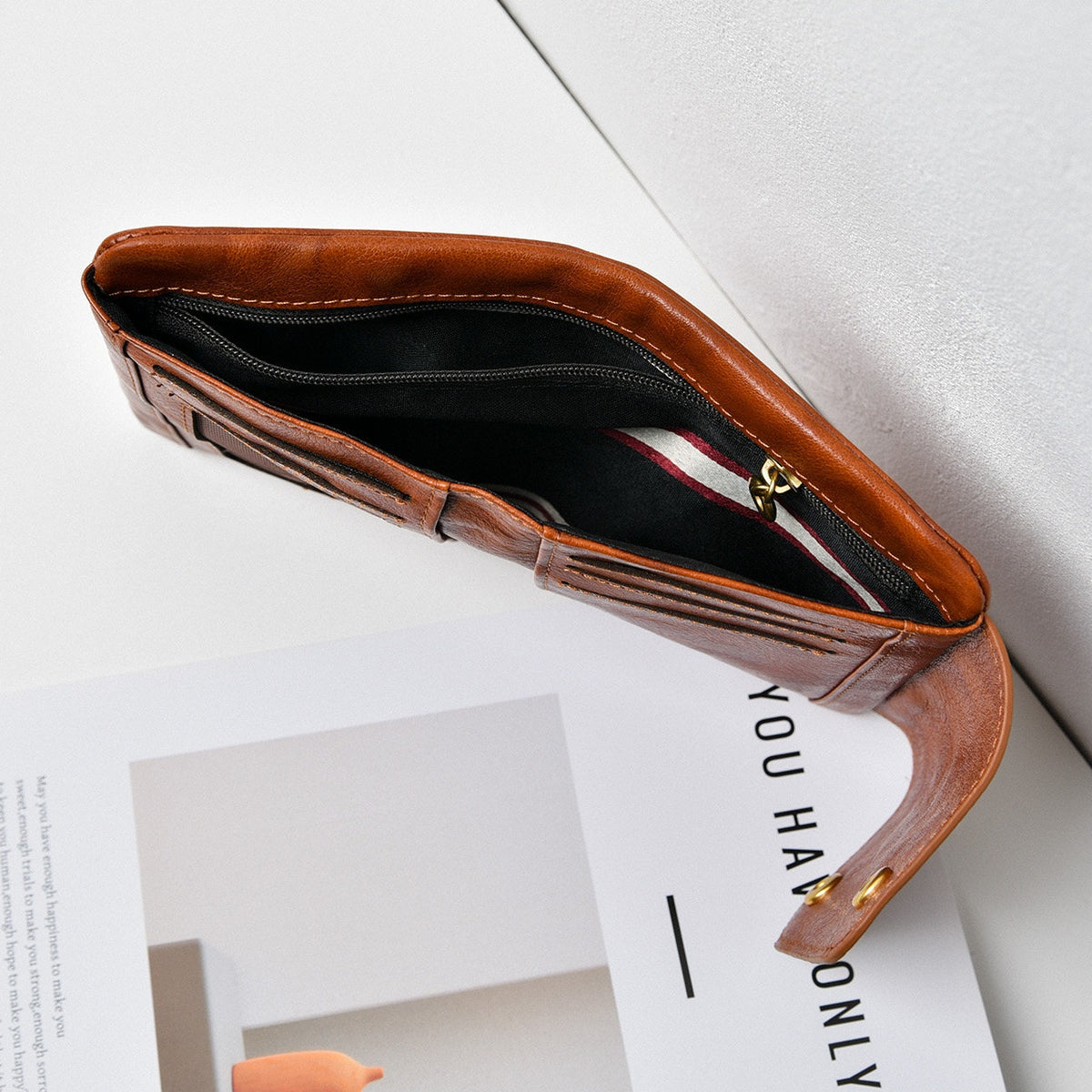 Retro Handmade Leather Short Wallet