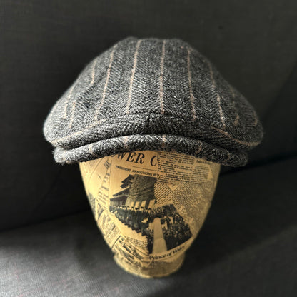 Retro Painter Beret Wool Striped Newsboy Hat