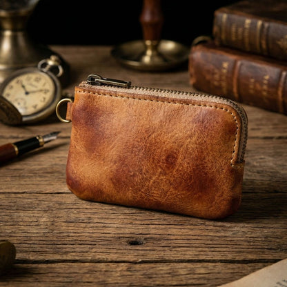 Vintage Leather Handmade Card Wallet