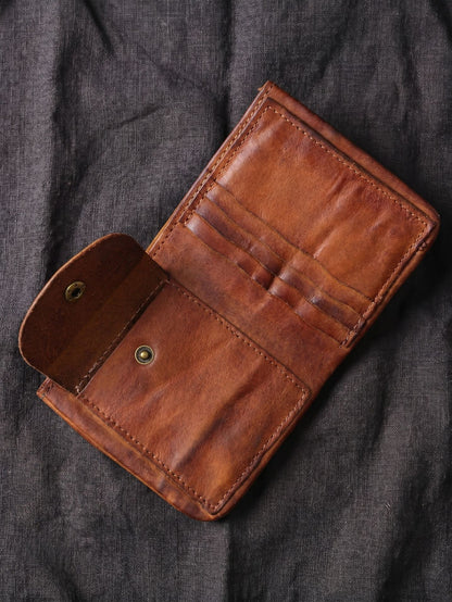 Retro Handmade Tanned Leather Wallet