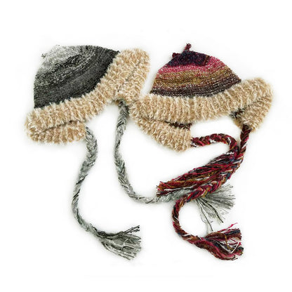 Retro Colorful Striped Knitted Hat