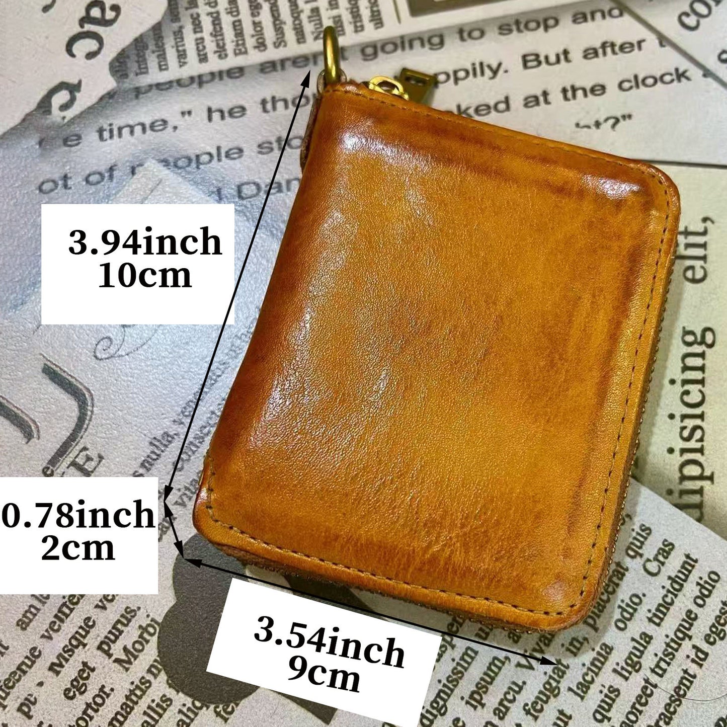 Vintage Leather Handmade Card Wallet