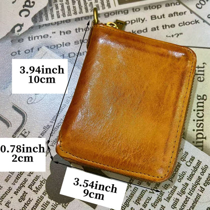 Vintage Leather Handmade Card Wallet