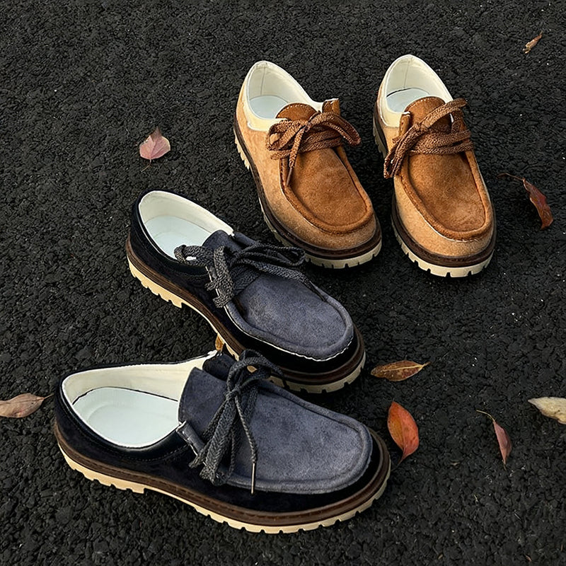 Retro Suede Lace-up Warm Shoes