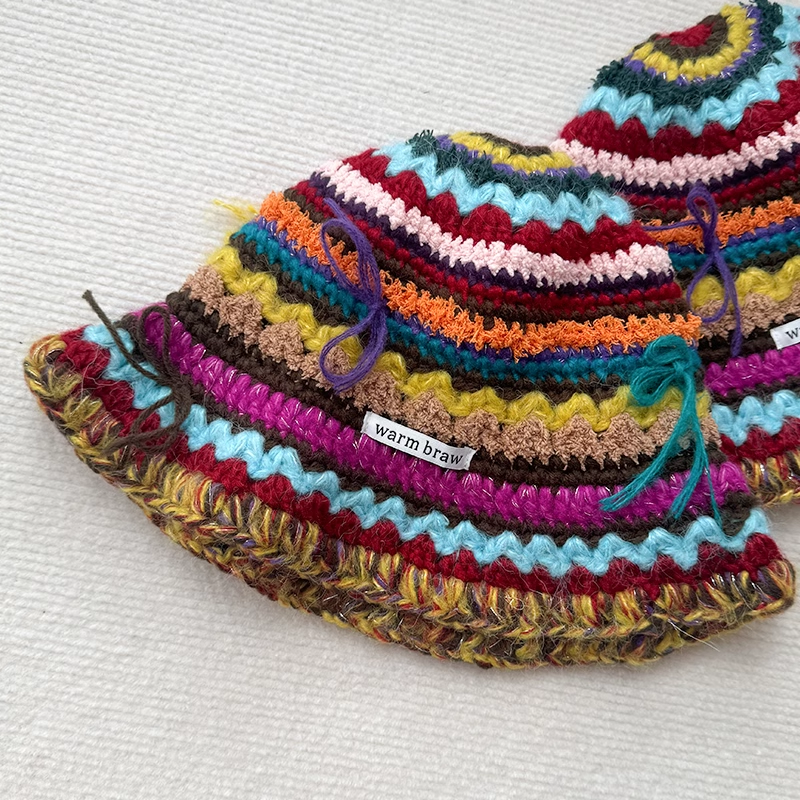 Retro Handmade Knitted Bucket Hat