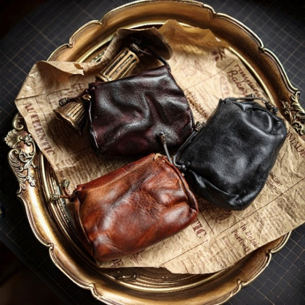 Retro Handmade Leather Card Holders Wallet