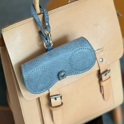 Retro Handmade Wax Leather Glasses Case
