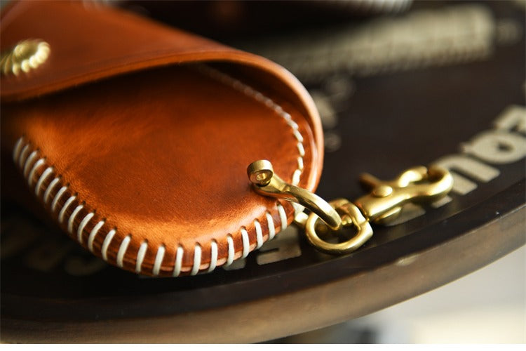 Retro Tanned Leather Glasses Case